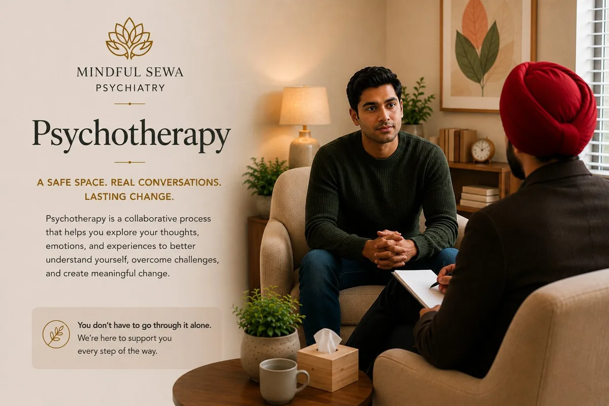 Psychotherapy at Mindful Sewa Psychiatry — a safe space, real conversations, lasting change